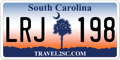 SC license plate LRJ198