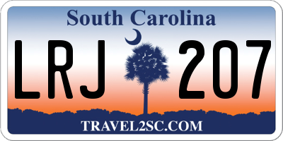 SC license plate LRJ207