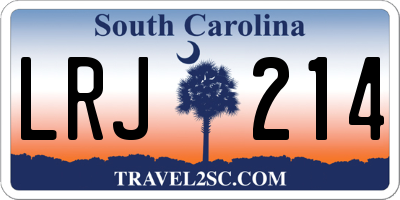 SC license plate LRJ214