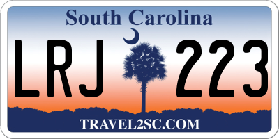 SC license plate LRJ223