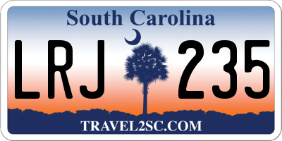 SC license plate LRJ235