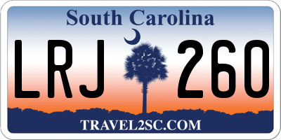 SC license plate LRJ260
