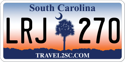 SC license plate LRJ270