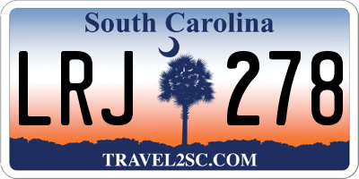 SC license plate LRJ278