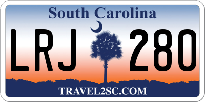 SC license plate LRJ280