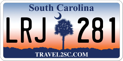 SC license plate LRJ281