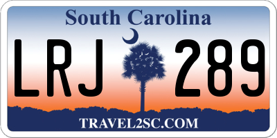 SC license plate LRJ289