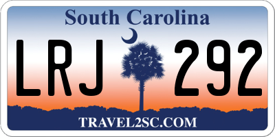SC license plate LRJ292
