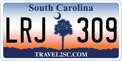 SC license plate LRJ309