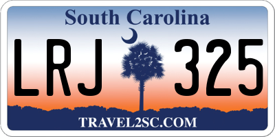 SC license plate LRJ325