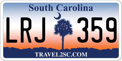 SC license plate LRJ359