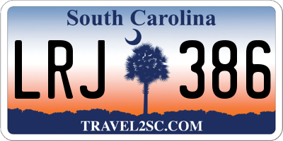 SC license plate LRJ386