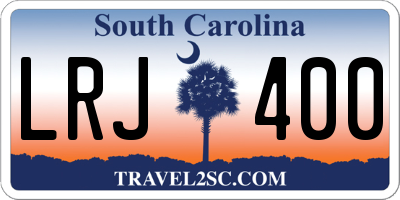 SC license plate LRJ400