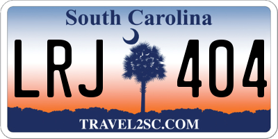 SC license plate LRJ404