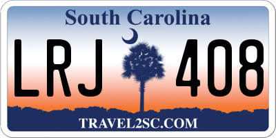 SC license plate LRJ408