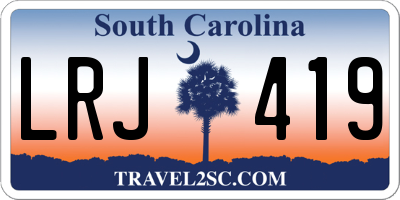 SC license plate LRJ419