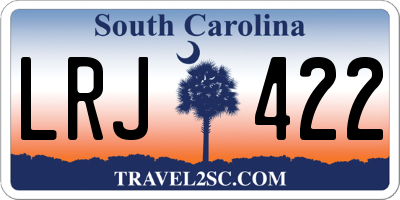 SC license plate LRJ422