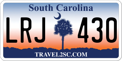 SC license plate LRJ430