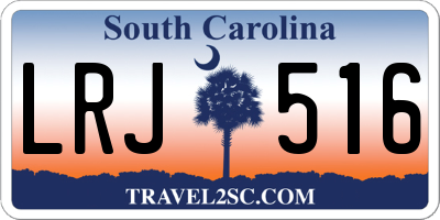 SC license plate LRJ516