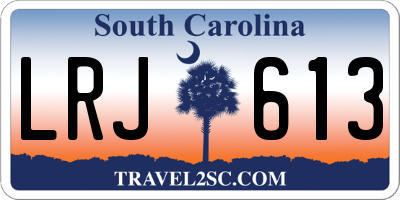SC license plate LRJ613