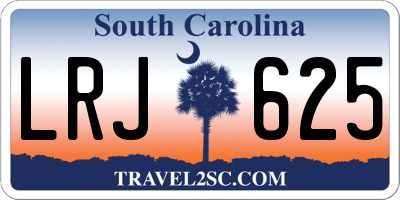 SC license plate LRJ625
