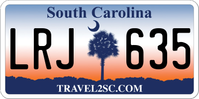 SC license plate LRJ635