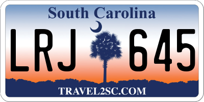 SC license plate LRJ645