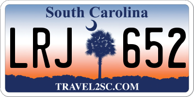 SC license plate LRJ652