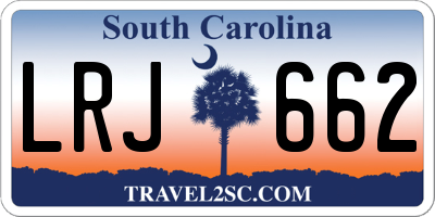 SC license plate LRJ662