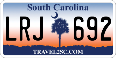SC license plate LRJ692