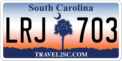 SC license plate LRJ703