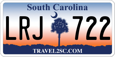 SC license plate LRJ722