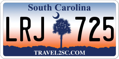 SC license plate LRJ725