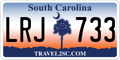 SC license plate LRJ733