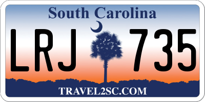 SC license plate LRJ735