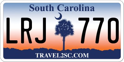 SC license plate LRJ770