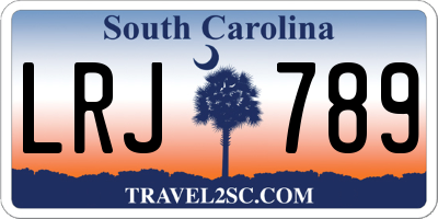 SC license plate LRJ789