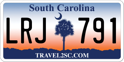 SC license plate LRJ791