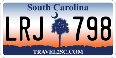 SC license plate LRJ798