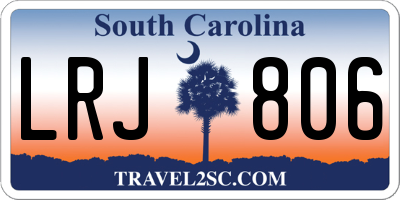 SC license plate LRJ806