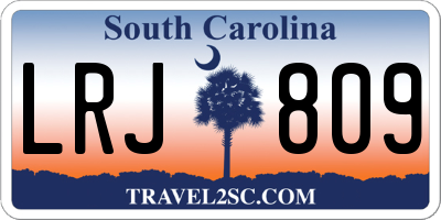 SC license plate LRJ809