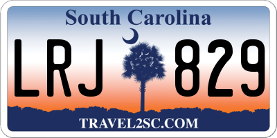 SC license plate LRJ829