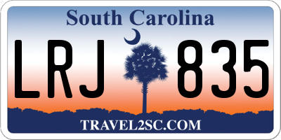 SC license plate LRJ835