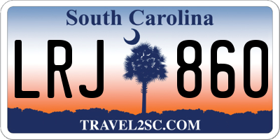 SC license plate LRJ860