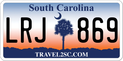 SC license plate LRJ869