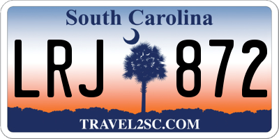 SC license plate LRJ872