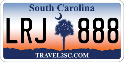SC license plate LRJ888