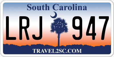 SC license plate LRJ947