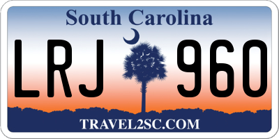 SC license plate LRJ960