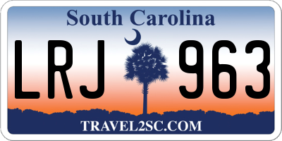 SC license plate LRJ963